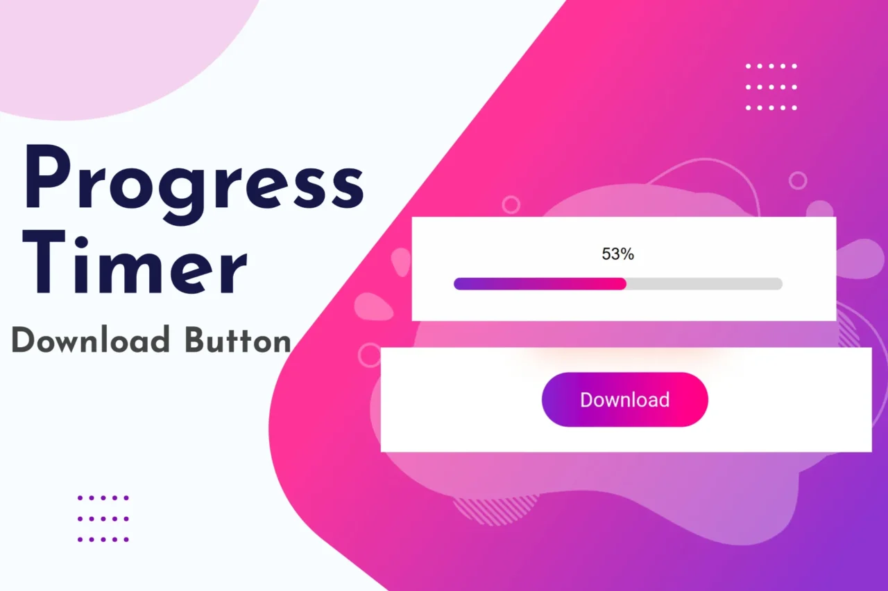 Animated gradient progress bar UI for websites and digital download pages