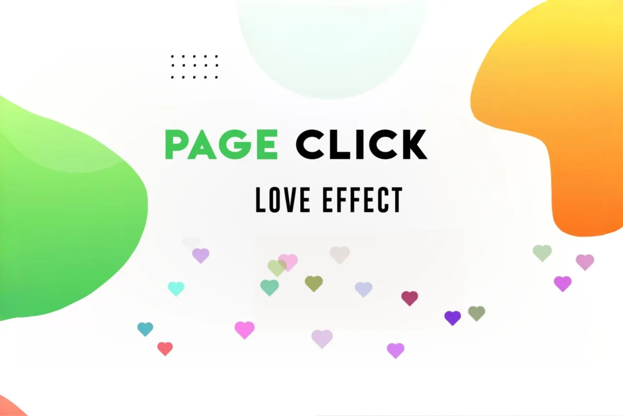 Floating CSS heart click effect animation for websites and interactive like buttons