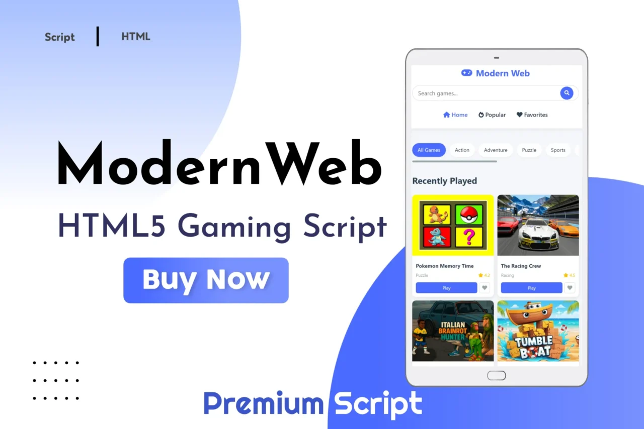 Modern Web HTML5 script website template for modern responsive landing pages