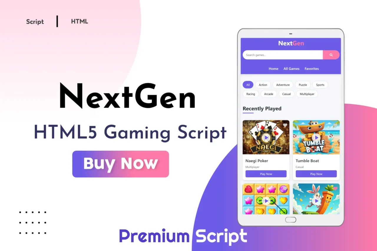 Next Gen HTML5 script website template for modern responsive web pages