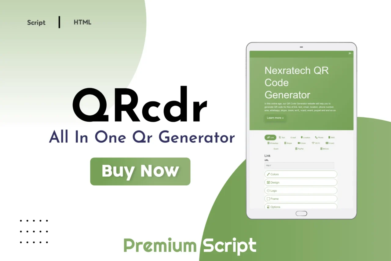 QR code generator tool interface for creating responsive QR codes on websites