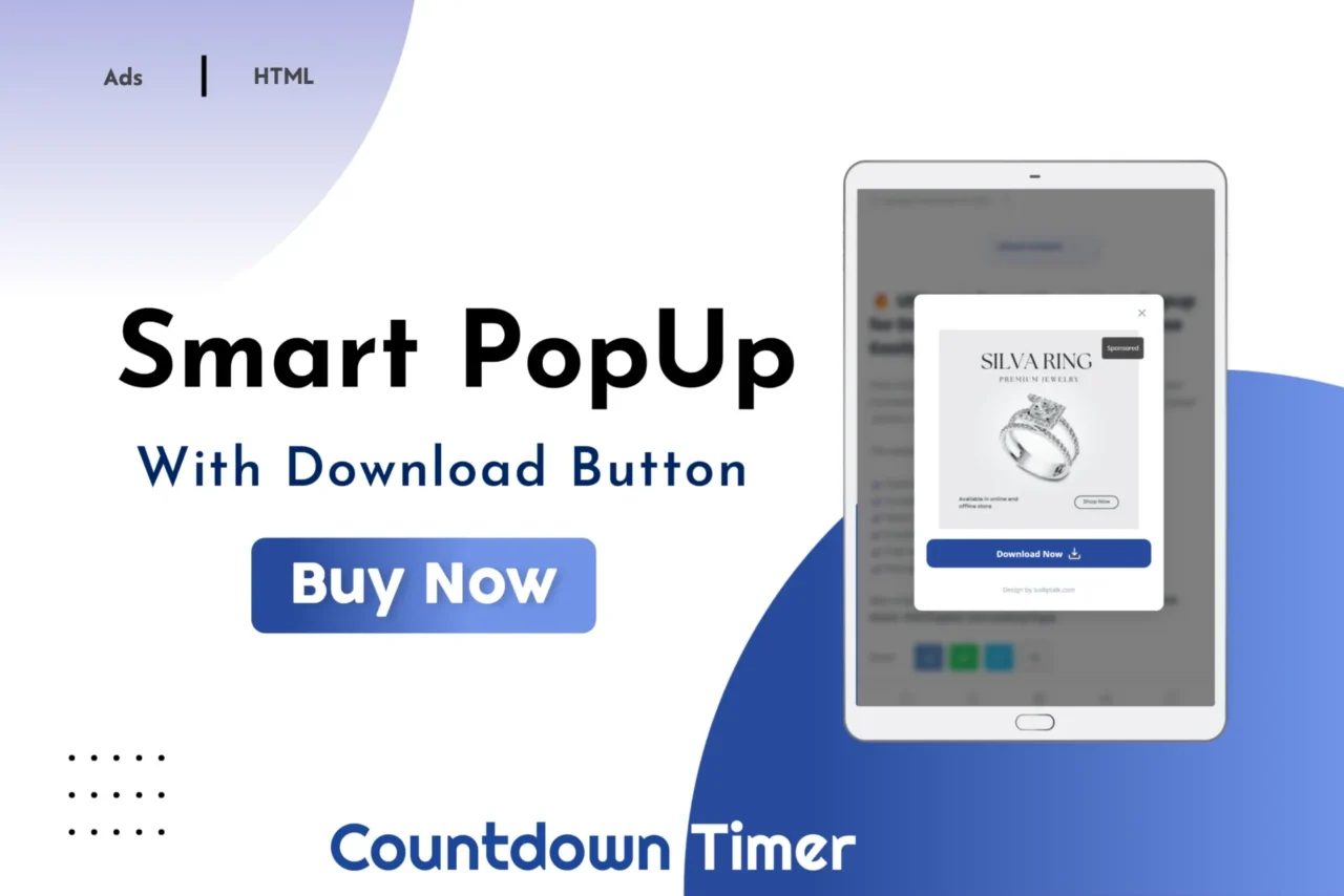 Smart popup countdown content unlocker for websites and gated digital content